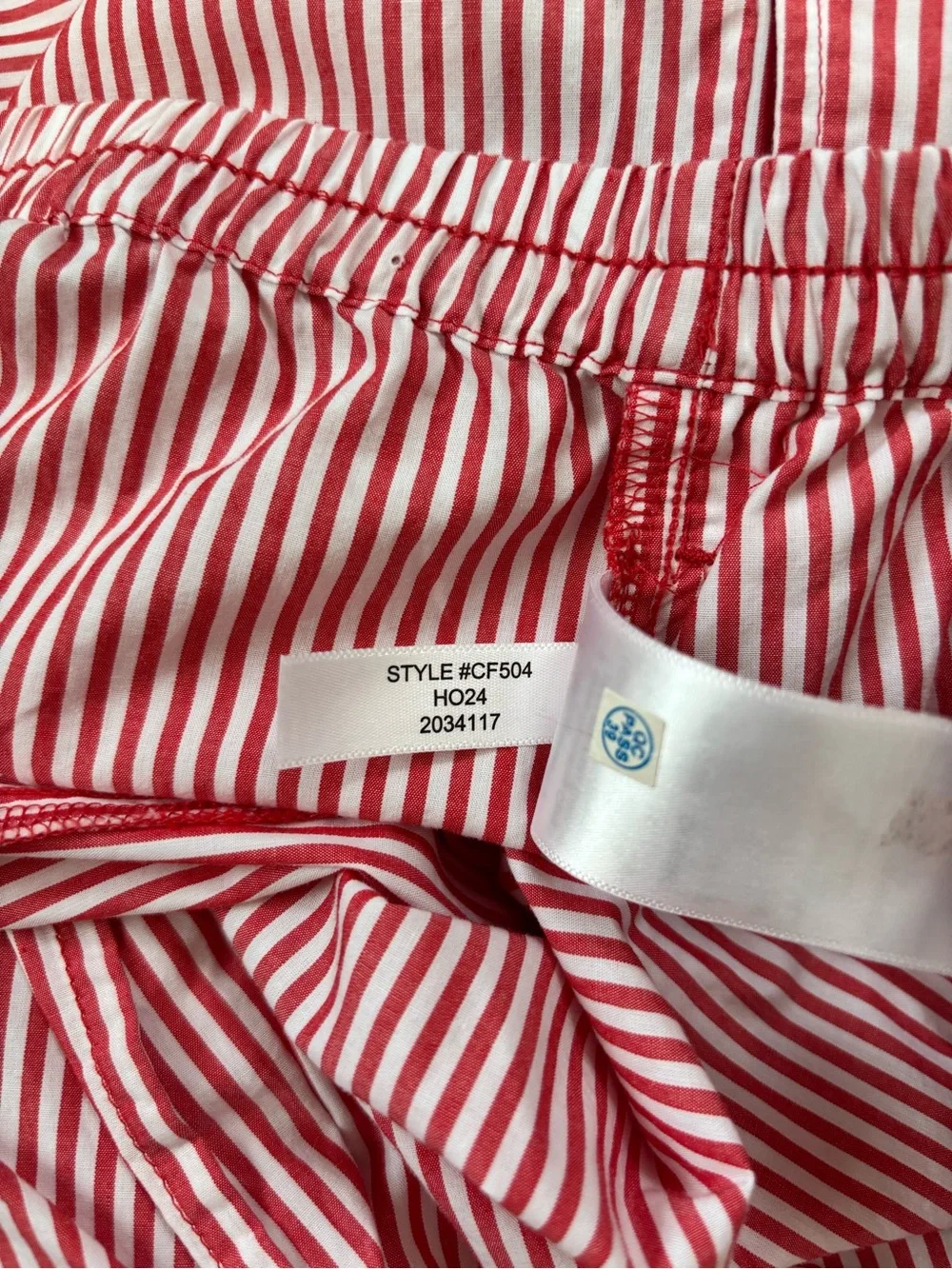 J.Crew Men's XL Red & White Striped Straight Leg Relaxed Pull On Lounge Pants